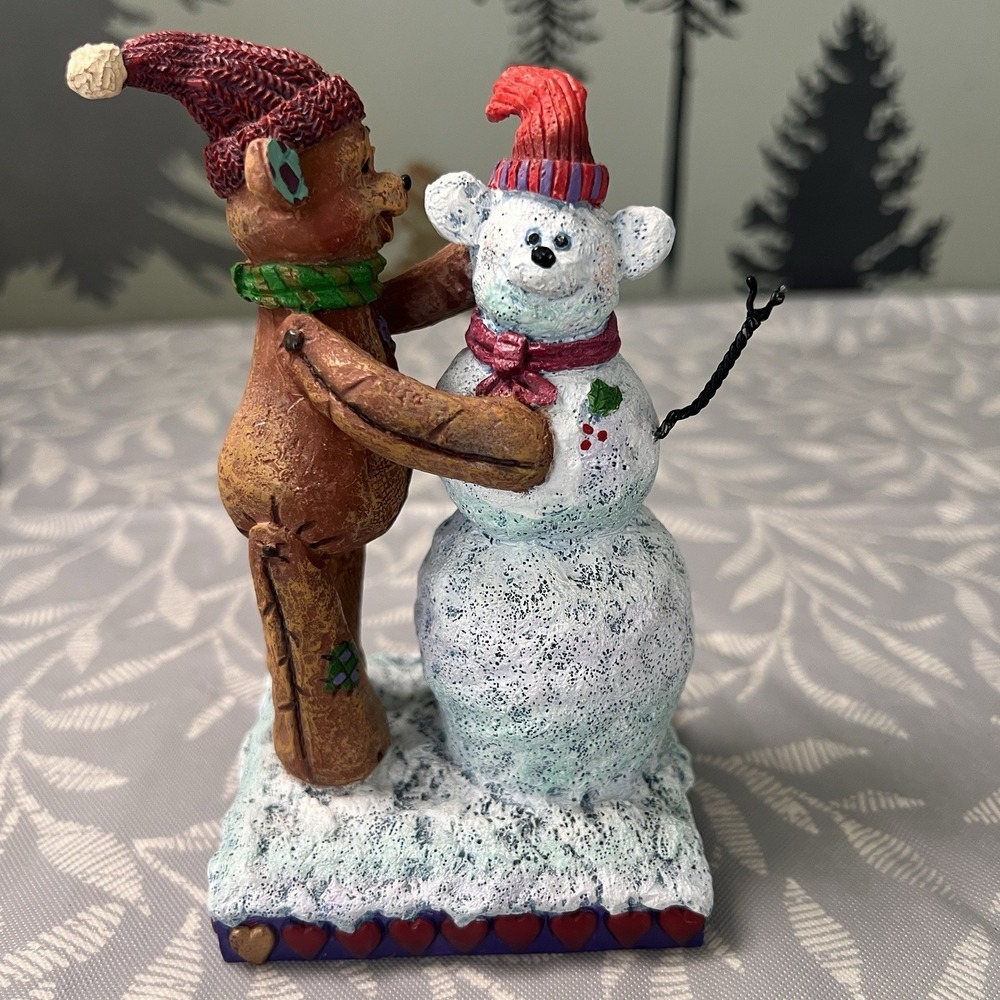 Vintage Jim Shore MAX BEAR - DEAR SANTA 5" Figurine 1996 Christmas Letter Chair